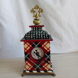 MacKenzie-Childs Marylebone Carriage Mantle Clock Hand Painted *READ***